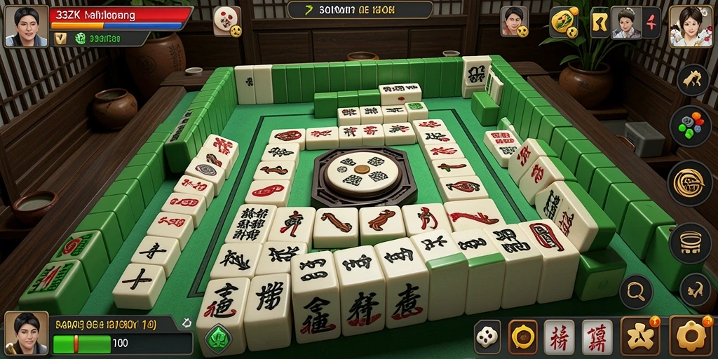 Screenshot gameplay 33ZK dengan tampilan menarik saat bermain Mahjong.