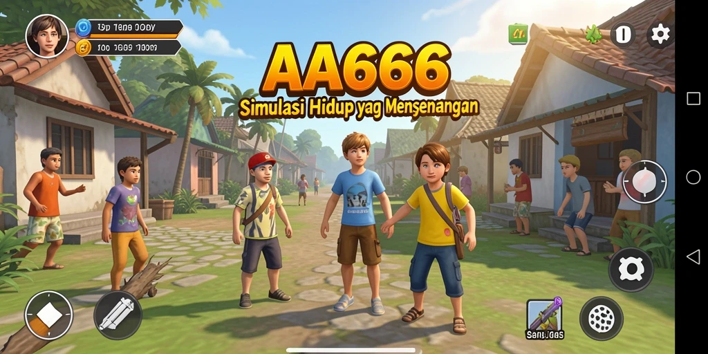 Tampilan gameplay AA666 yang penuh warna dan interaktif.