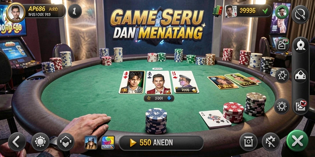 Tampilan gameplay Poker yang menarik di AP686.