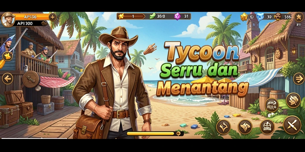 Screenshot API36 menampilkan pemain yang mengelola bisnis Tycoon dengan seru.