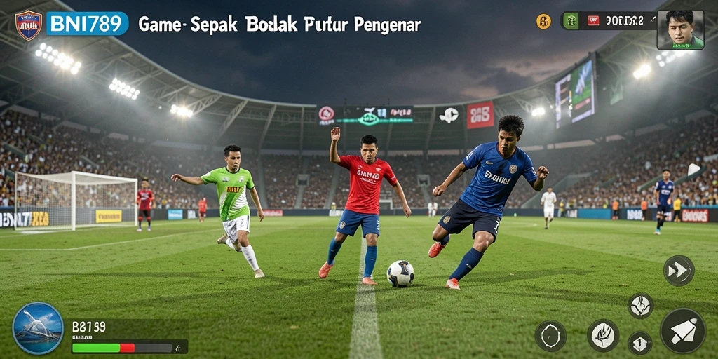 Tampilan gameplay BNI789 yang mendebarkan dan penuh aksi sepak bola.