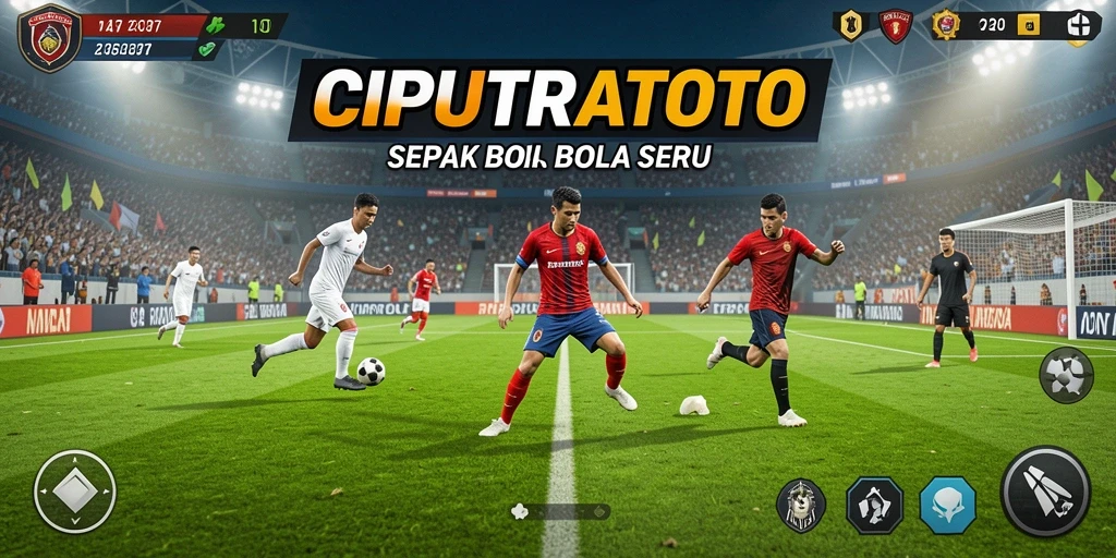 Tangkapan layar gameplay <strong>CIPUTRATOTO</strong> yang mendebarkan dengan aksi sepak bola intens.