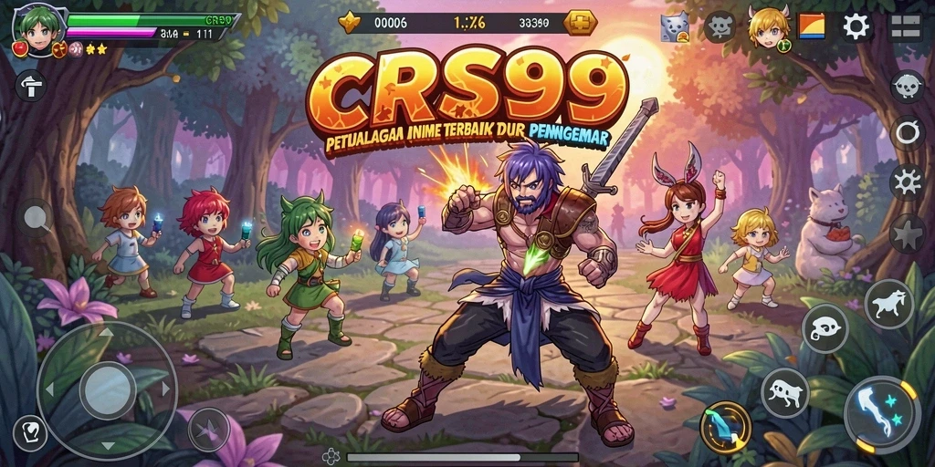 Tampilan gameplay seru dalam dunia Anime yang memikat.