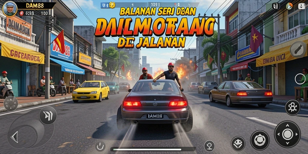 Tampilan gameplay menarik dengan grafik balapan yang realistis.