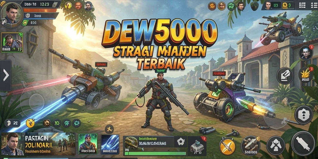 Screenshot utama DEWI5000 menampilkan gameplay strategi yang mendebarkan.