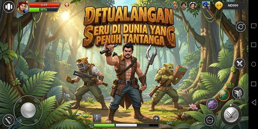 Gambaran gameplay DMD999 yang penuh petualangan dan aksi seru.