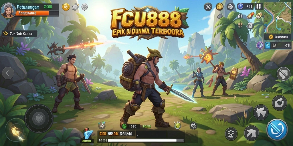 Tampilan gameplay menawan dari FC888 dengan elemen petualangan yang menarik.