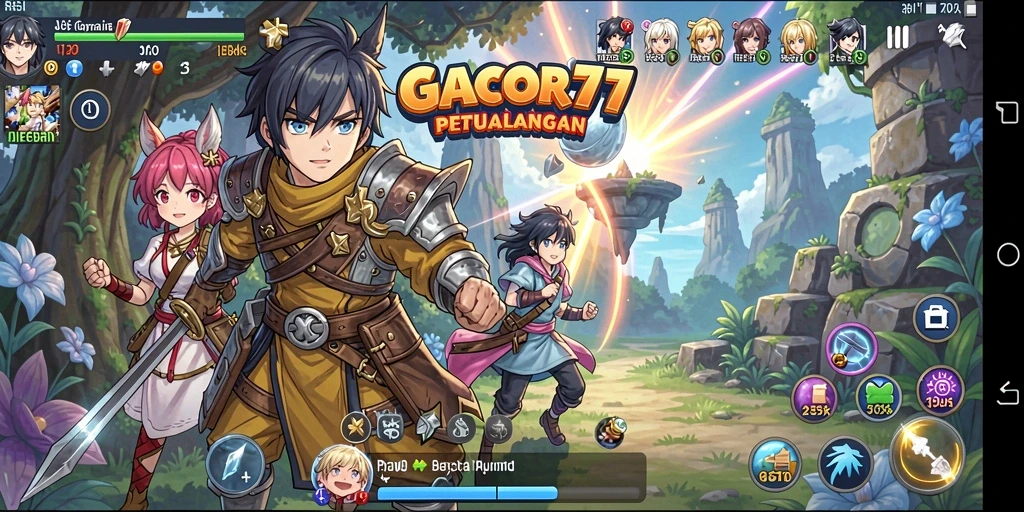 Tampilan gameplay seru di dunia anime GACOR77.