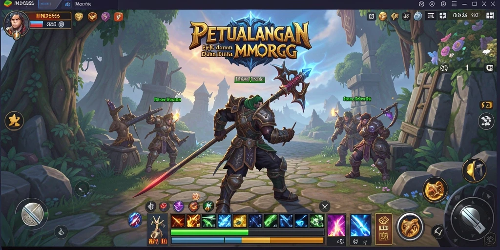 Tampilan gameplay menarik dari IND666 yang memikat pemain MMORPG.