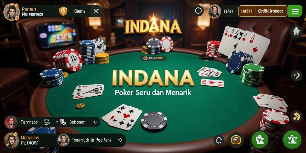 Tampilan gameplay seru Poker di INDAAA.