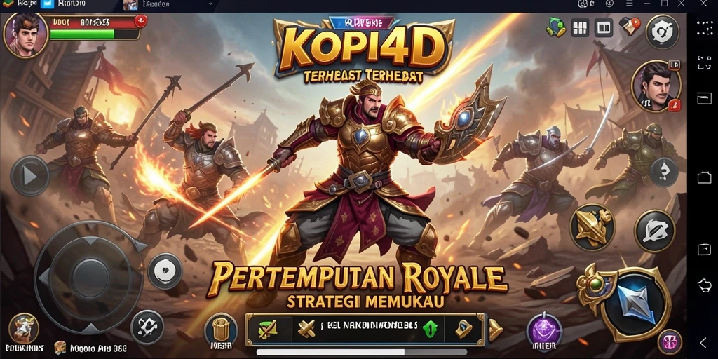 Screenshot KOPI4D menampilkan aksi pertempuran Royale yang mendebarkan.
