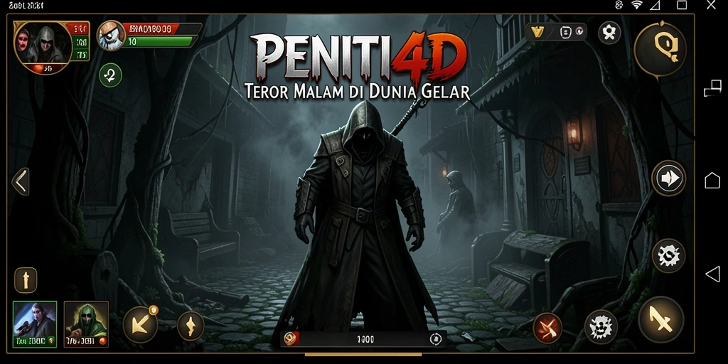 Tampilan gameplay PENITI4D yang menyeramkan dan menegangkan.