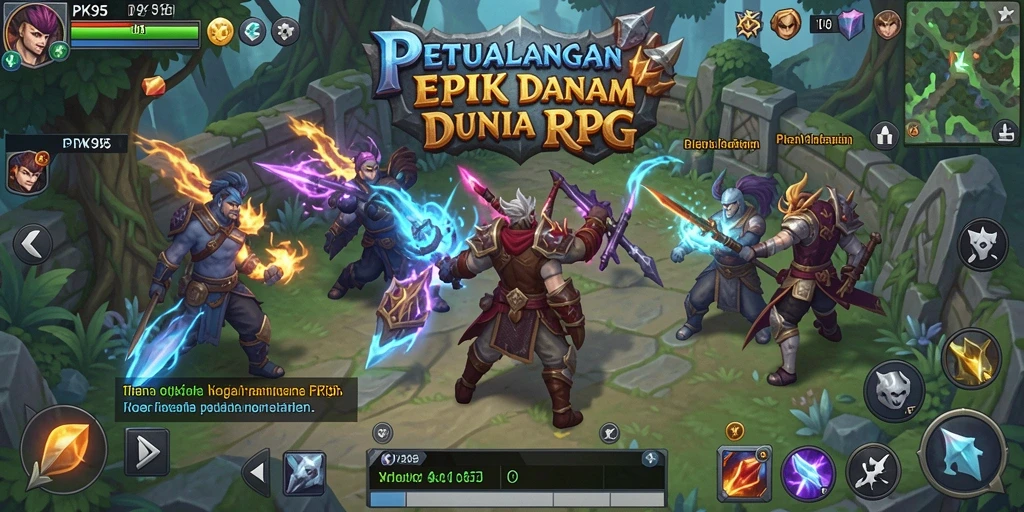 Tampilan dari gameplay PK95 yang seru dan penuh aksi RPG.
