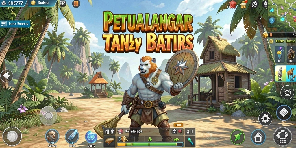 Screenshot utama menunjukkan alam bebas dan gameplay yang seru.