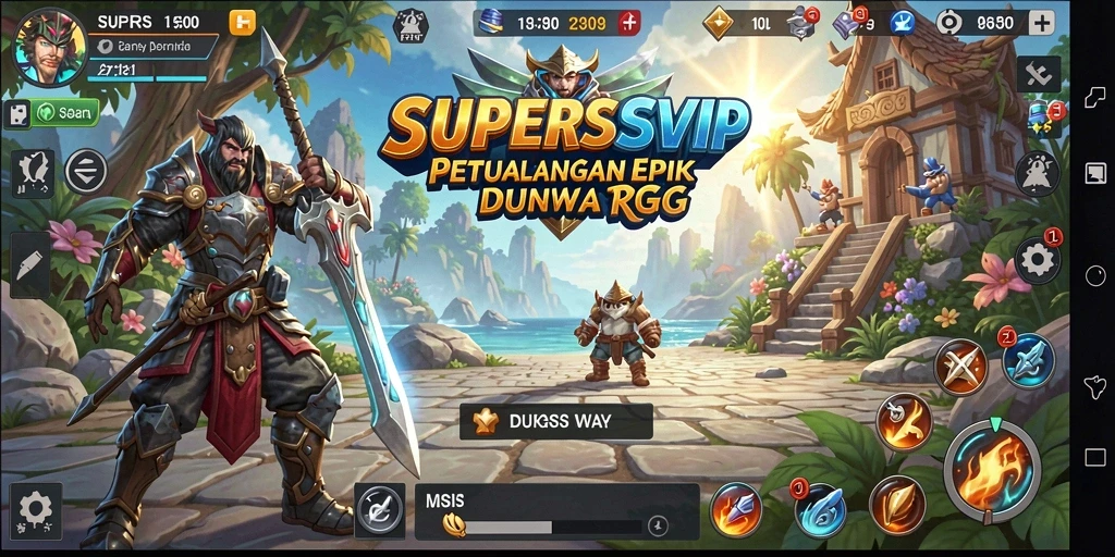 Gameplay seru SUPERSVIP dengan grafik yang memukau dan pertarungan dinamis.