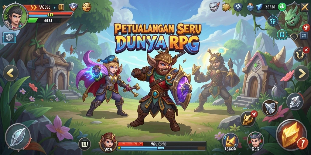 Tangkapan layar dari gameplay RPG di VC5 yang mendebarkan.