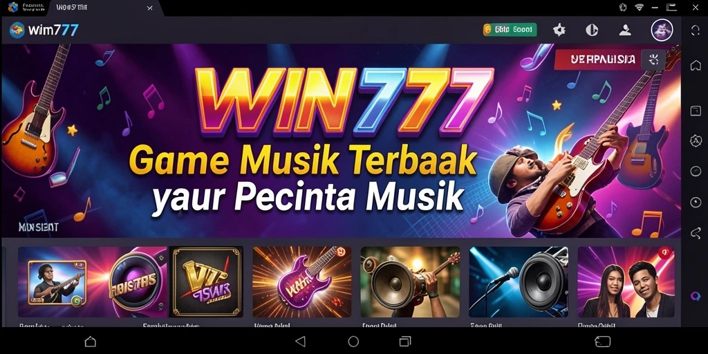 Tampilan gameplay WIN777 dengan berbagai pilihan lagu menarik.